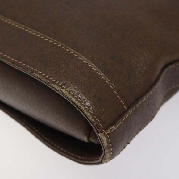 GUCCI Web Sherry Line Shoulder Bag Leather Brown Gold 001 01 13 001 01 13 - Picture 10 of 16